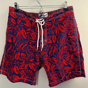 Trunks Surf & Swim boardshorts mens L lined pockets watersports tropical‎ beach